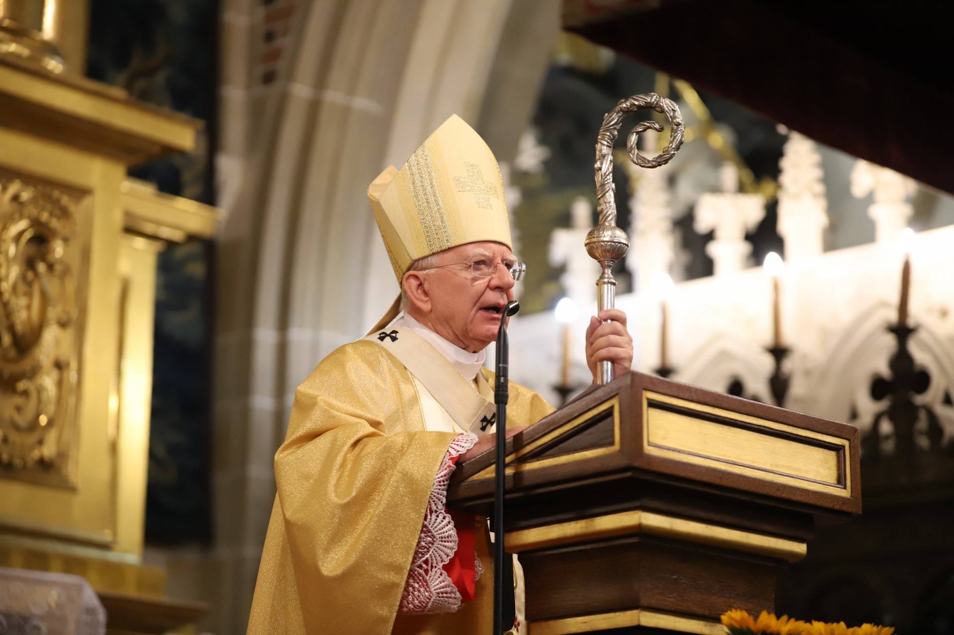 Abp Jędraszewski żegna pielgrzymów i atakuje Donalda Tuska: "on nie myśli po Bożemu"