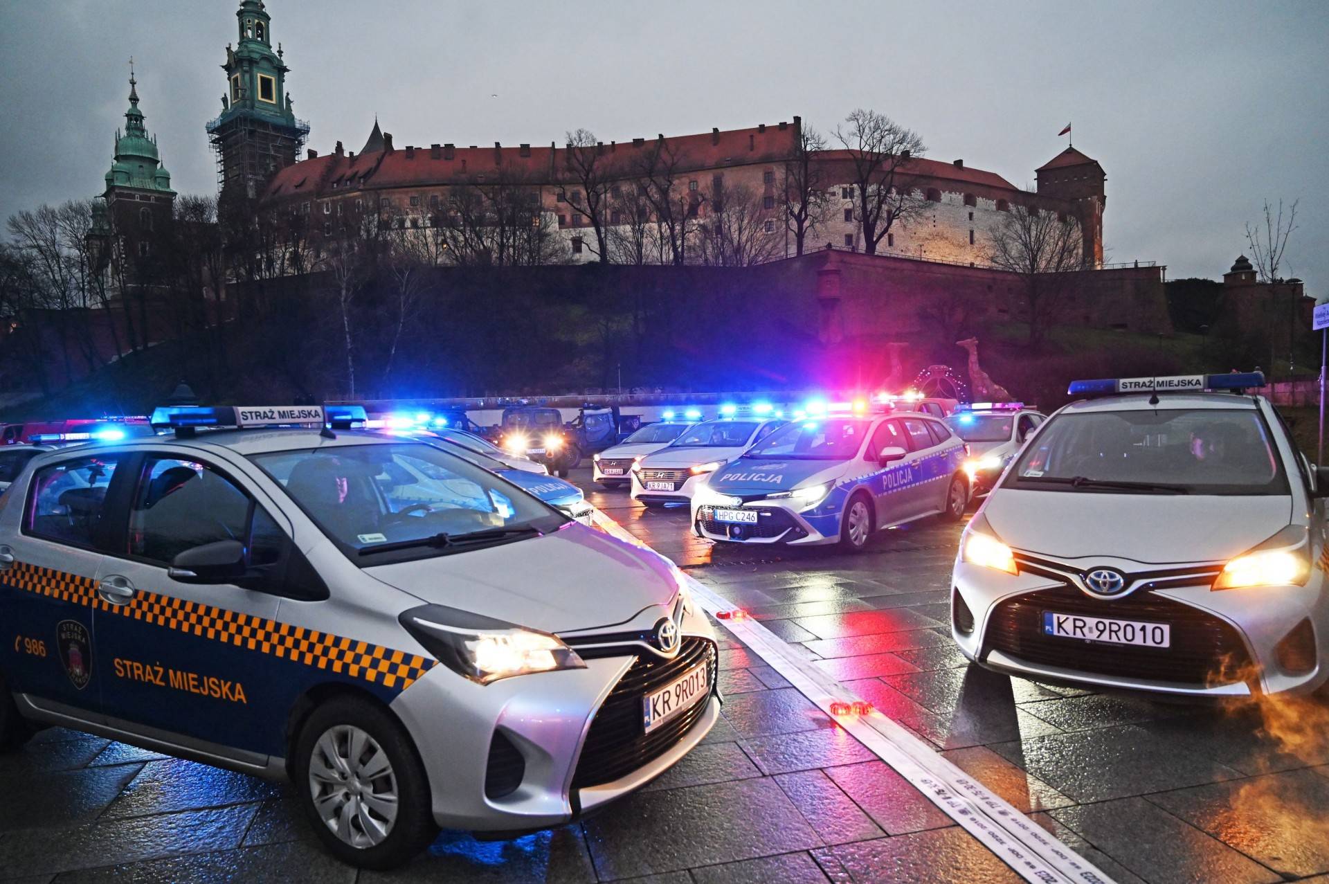 Spektakularny pokaz pod Wawelem, nowe pojazdy dla policji i straży