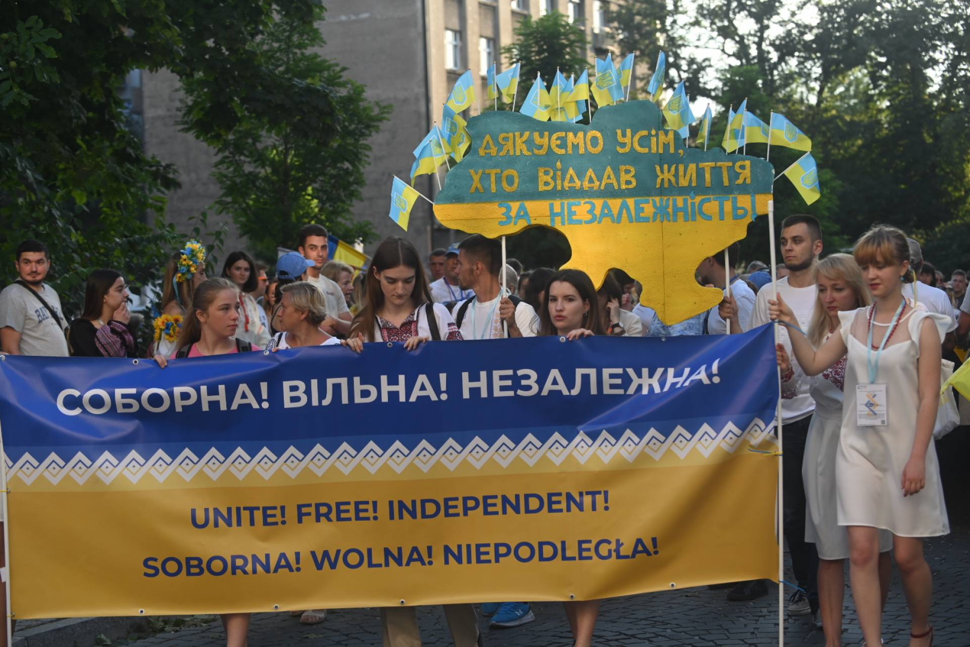 Dzień Niepodległości Ukrainy, życzenia prezydenta Krakowa po ukraińsku