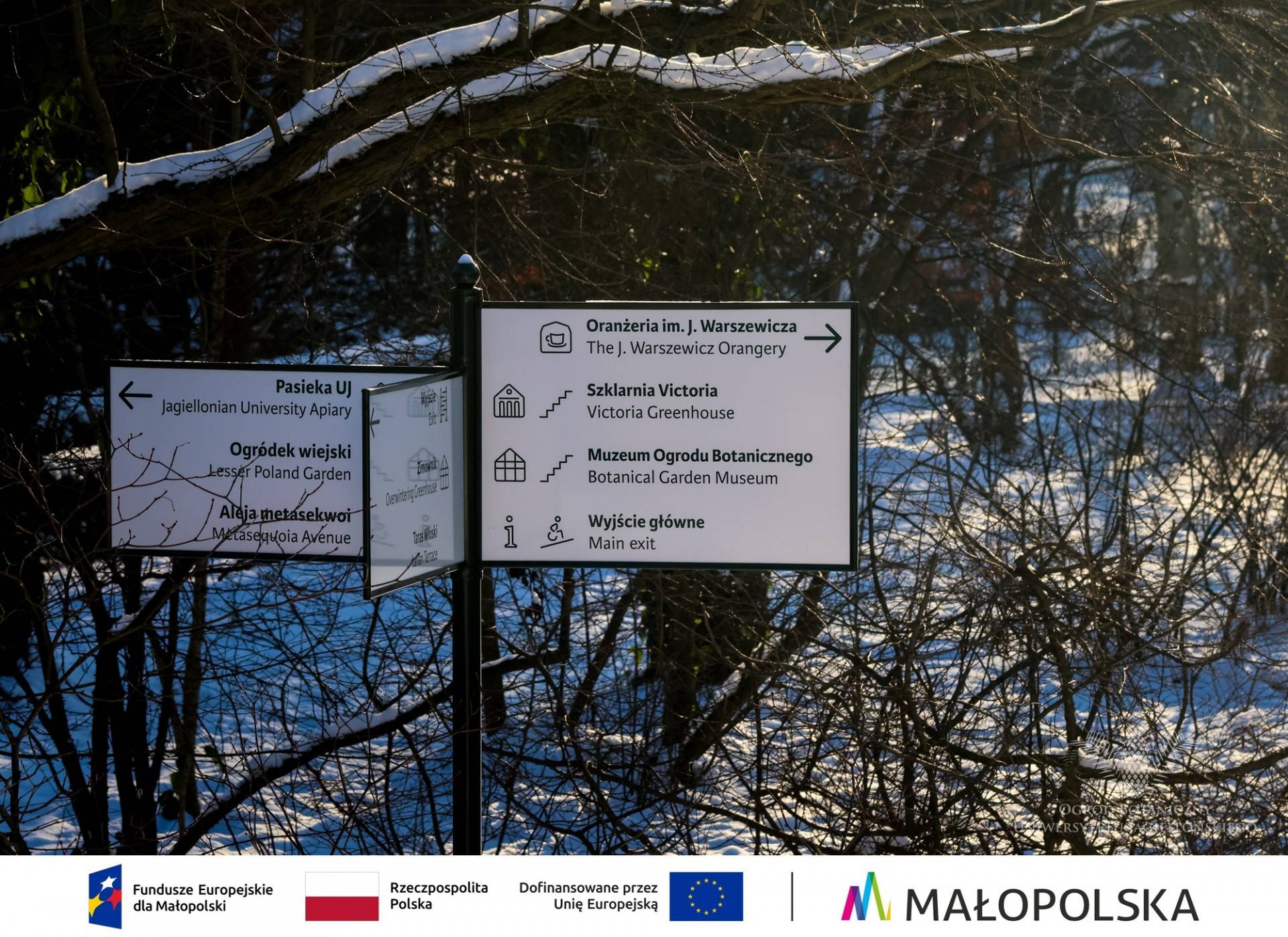 Nowe kierunkowskazy w Ogrodzie Botanicznym w Krakowie