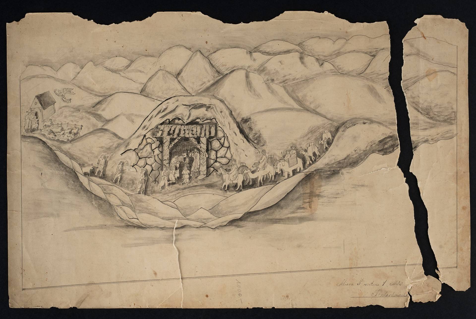 Wyjątkowy rysunek górnika wrócił do wielickiego muzeum