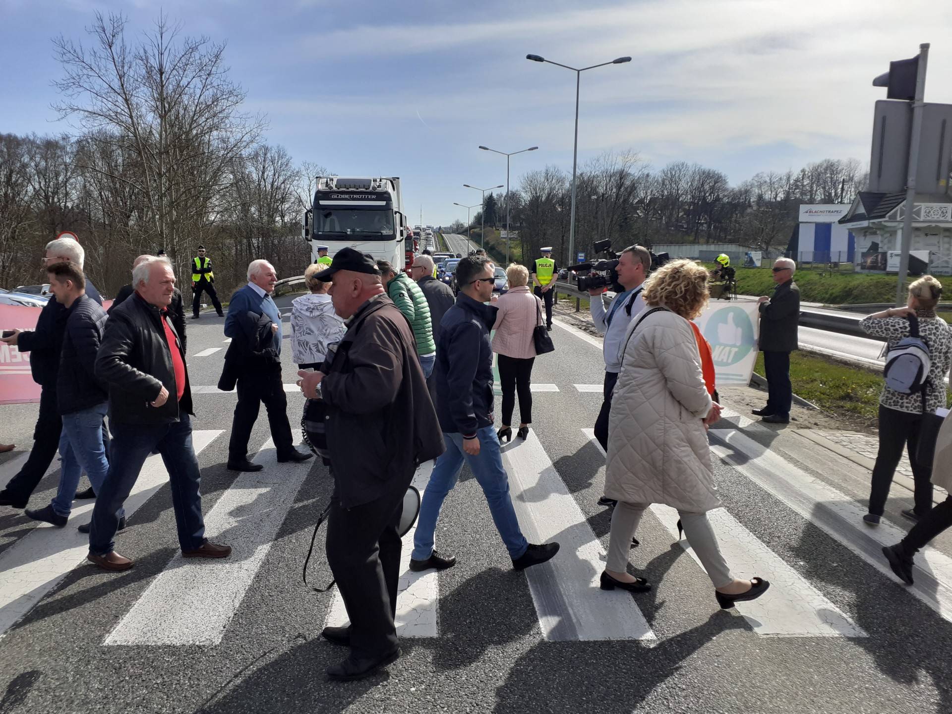 Blokada zakopianki w Libertowie. Mieszkańcy nie chcą nowej "ekspresówki"