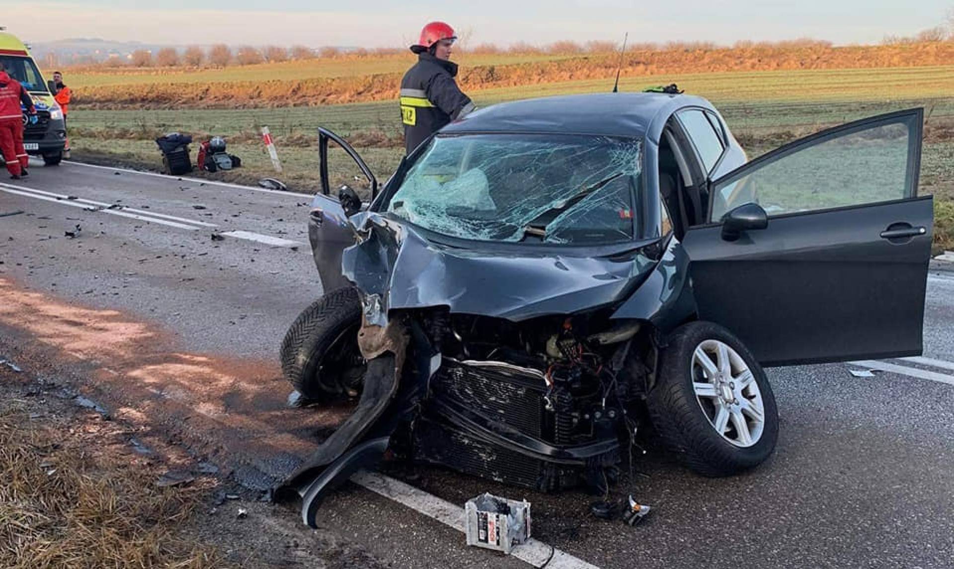 Groźny wypadek, cztery osoby ranne. Zły początek roku na drogach