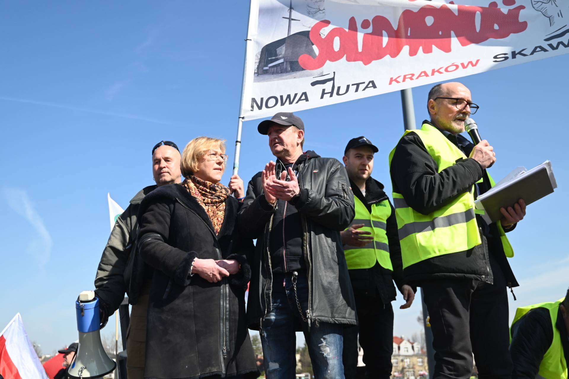 Barbara Nowak i Ryszard Majdzik twarzami protestu rolników w Krakowie