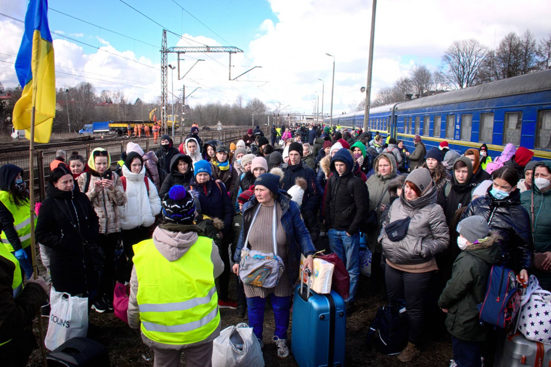 Pociąg humanitarny bezpośrednio ze Lwowa do Olkusza, przyjechało 500 uchodźców