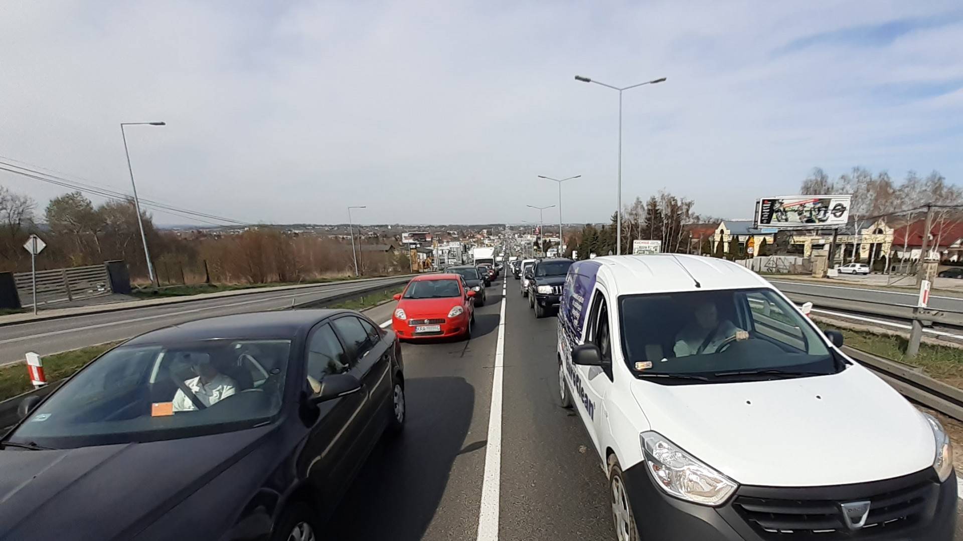 Utrudnienia na Zakopiance w Mogilanach. Droga częściowo zablokowana