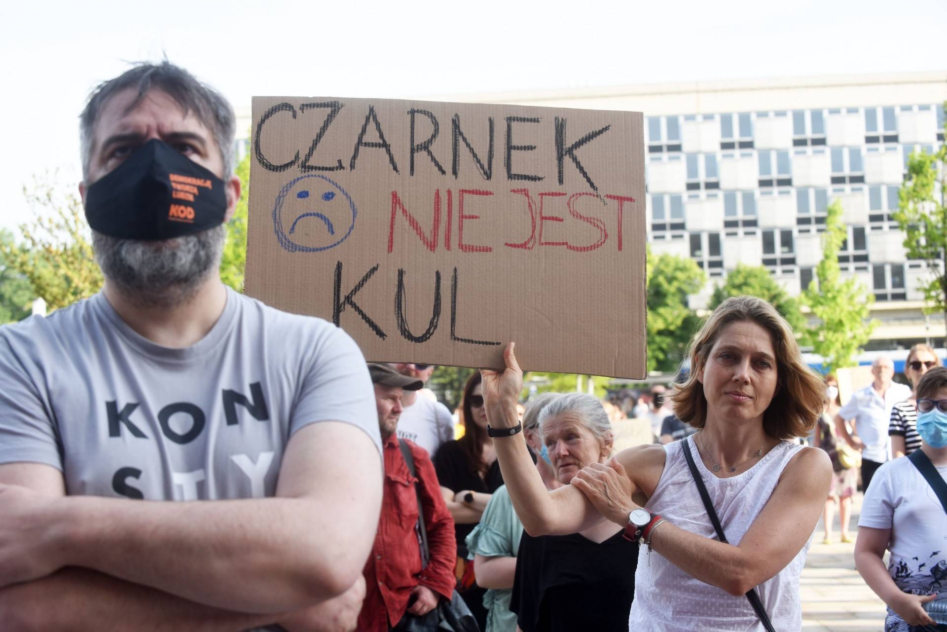"Czarnek nie jest KUL", protest przeciwko ideologizacji nauki. Fot. Marek Lasyk