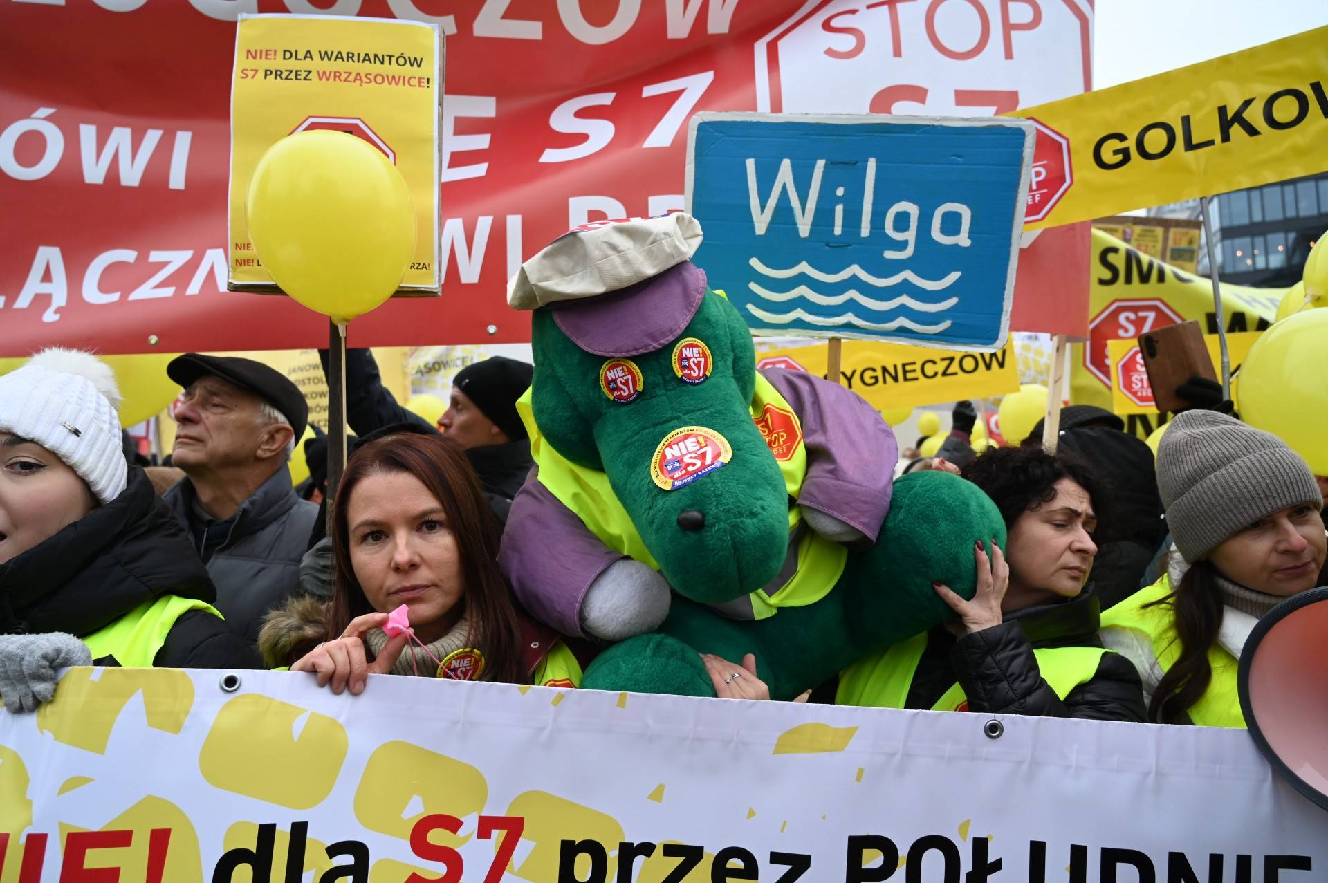 Głośny protest przed siedzibą GDDKiA w Krakowie. "Nie dla nowej S7"