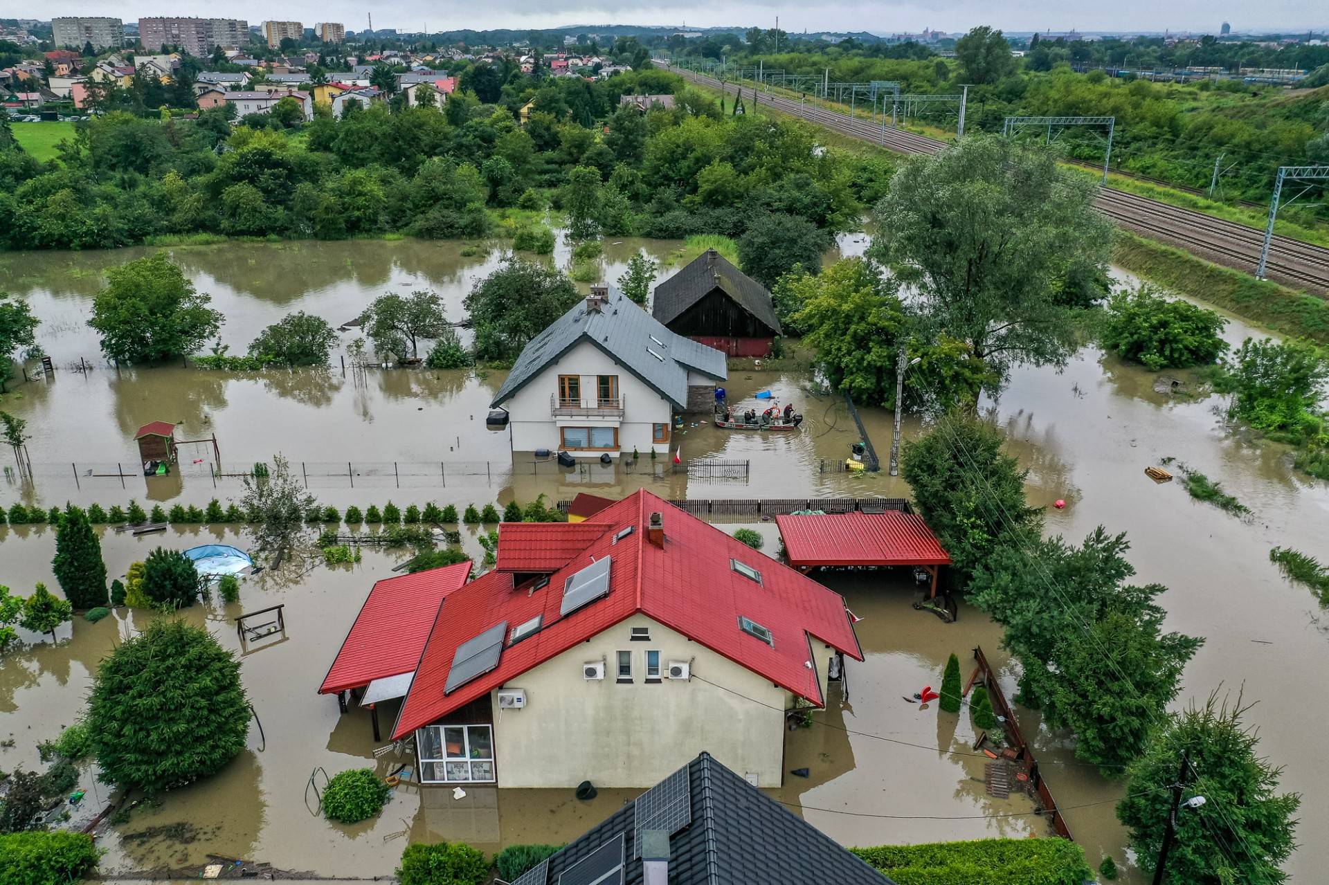 Powódź w Bieżanowie, fot. Jan Graczyński