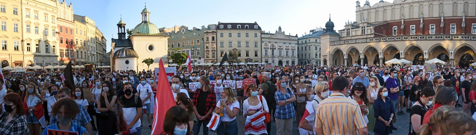 Kraków wspiera Białoruś! Kolejna manifestacja na Rynku Głównym