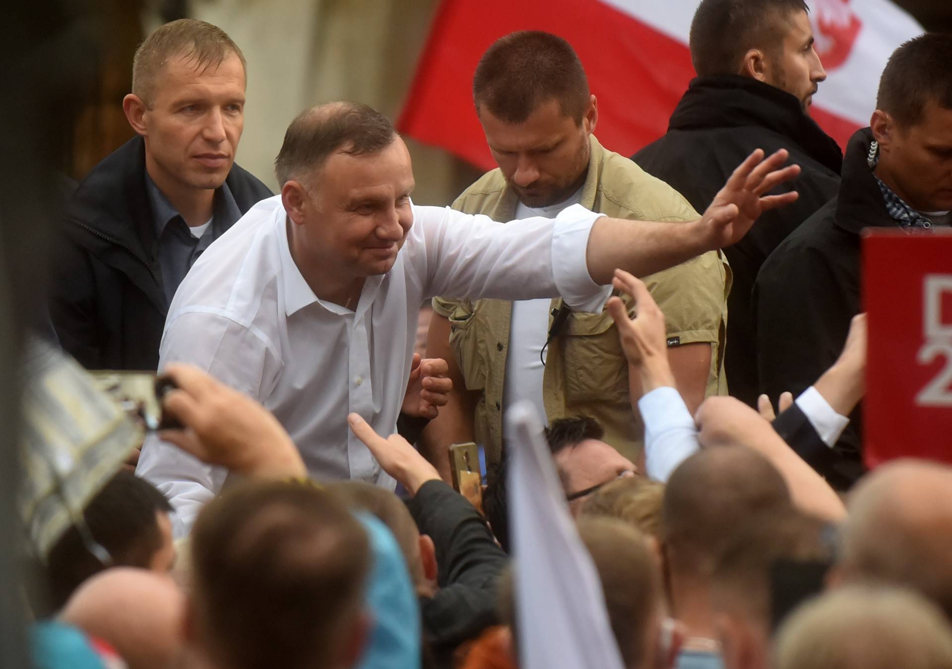 Wiec Andrzeja Dudy zgromadził ok. 1,5 tysiąca osób. Fot. Marek Lasyk