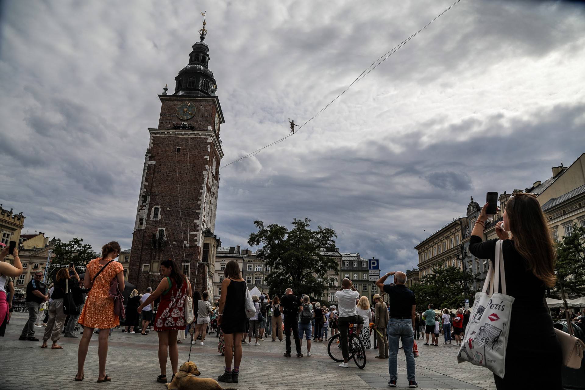 Podniebne spektakularne popisy na Rynku Głównym, w dzień i w nocy