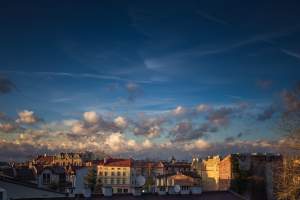 Czekam na wiatr, co rozgoni... Piękne niebo nad Krakowem