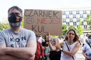 "Czarnek nie jest KUL", protest przeciwko ideologizacji nauki. Fot. Marek Lasyk
