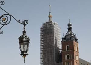 Kościół Mariacki w remoncie, hejnalisty nie widać