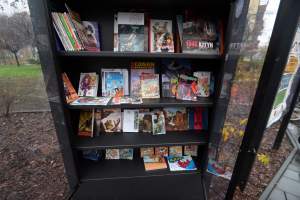 Szafa komiksowa, w środku prawdziwe skarby, fot. Marek Lasyk