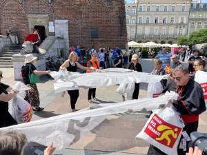 "Uwaga PiS kradnie, Polska rozerwana na kawałki". Akcja Lotnej Brygady Opozycji