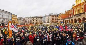 Protest w obronie wolnych mediów. fot. Marek Lasyk