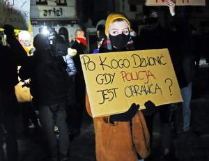 Manifestacja solidarnościowa z szykanowanymi dziennikarzami