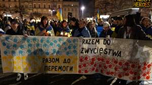 Marsze w rocznicę napaści Rosji na Ukrainę