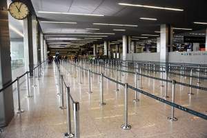 Pustki w Balicach, koronawirus wystraszył turystów (10 marca 2020) fot. Marek Lasyk