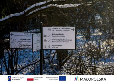 Nowe kierunkowskazy w Ogrodzie Botanicznym w Krakowie