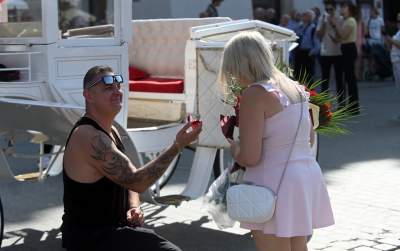 Takie rzeczy tylko na Rynku Głównym w Krakowie, piękna scena!