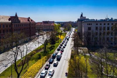 Protest przedsiębiorców w Krakowie