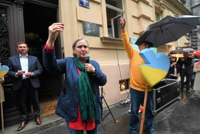 Praworządności, wszystkiego demokratycznego i Slava Ukraini! Łyk Wolności na Pijarskiej