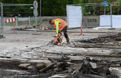 Naprawa torowiska na ulicy Dietla, kiedy otwarcie jezdni dla samochodów?