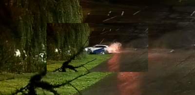 Drift na Zarabiu zakończył się na drzewie. Nagranie z monitoringu