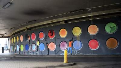 Oryginalnie odnowili charakterystyczny mural. Fajna zmiana