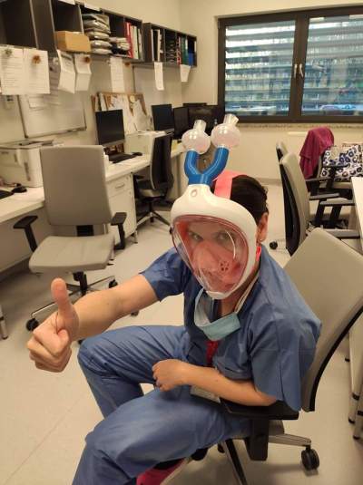 Dostosował maskę do nurkowania do walki z wirusem. Krakowski pomysł