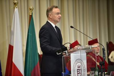 Prezydent Duda na UEK o nuklearnym ataku i... dobrych perspektywach dla Polski