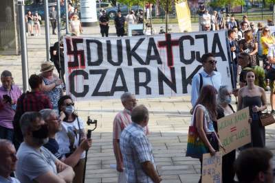 "Czarnek nie jest KUL", protest przeciwko ideologizacji nauki. Fot. Marek Lasyk - zdjęcie 14