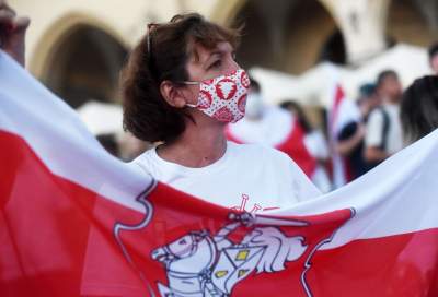 W Krakowie solidarni z Białorusią, fot. Marek Lasyk - zdjęcie 8