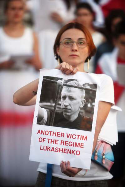 W Krakowie solidarni z Białorusią, fot. Marek Lasyk - zdjęcie 2