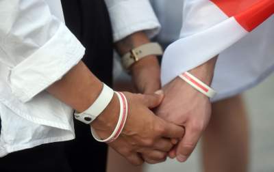 W Krakowie solidarni z Białorusią, fot. Marek Lasyk - zdjęcie 9