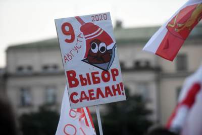 W Krakowie solidarni z Białorusią, fot. Marek Lasyk - zdjęcie 15