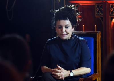 Spotkanie Olgi Tokarczuk ze studentkami i studentami, fot. Marek Lasyk - zdjęcie 6