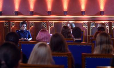 Spotkanie Olgi Tokarczuk ze studentkami i studentami, fot. Marek Lasyk - zdjęcie 10