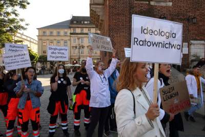 Młodzi Solidarnie z Protestem Medyków. Studenci protestowali w Krakowie - zdjęcie 20