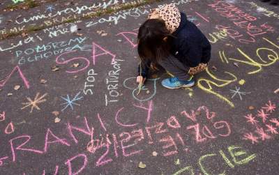 Marsz solidarności z osobami cierpiącymi na granicy polsko-białoruskiej - zdjęcie 28