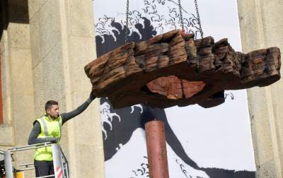 Monumentalne rzeźby przed Muzeum Narodowym. Z wyjątkowego drewna - zdjęcie 8