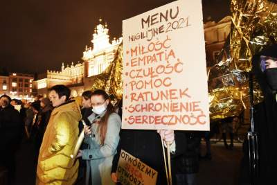 Wigilia dla imigrantów na krakowskim Rynku - zdjęcie 32