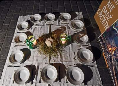 Wigilia dla imigrantów na krakowskim Rynku - zdjęcie 17