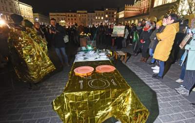 Wigilia dla imigrantów na krakowskim Rynku - zdjęcie 27