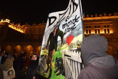 Dziki protest na Rynku Głównym: "żyj i ryj" - zdjęcie 10