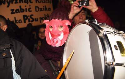 Dziki protest na Rynku Głównym: "żyj i ryj" - zdjęcie 14