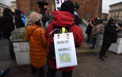 Protest w obronie wolnych mediów. fot. Marek Lasyk - zdjęcie 53
